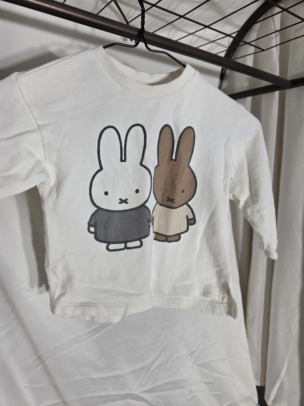 White Long Sleeve Miffy Bunny Graphic Tee